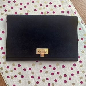Tory Burch Black Suede Clutch